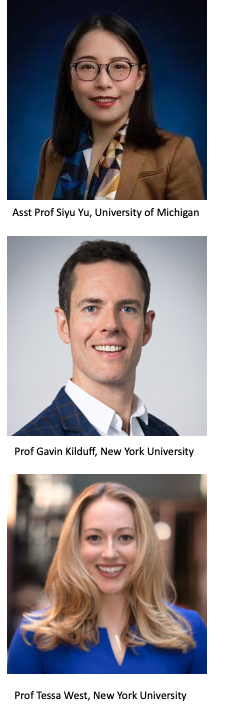 Headshots of three researchers arranged vertically